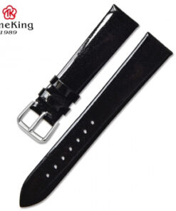 DÂY DA CAO CẤP TIMEKING 6003B ĐEN NHŨ BÓNG (LOẠI MỎNG)