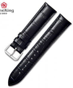 DÂY DA CAO CẤP TIMEKING 6006A ĐEN VÂN CÁ SẤU (LOẠI DÀY)