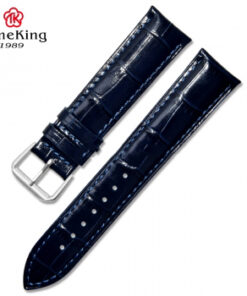 DÂY DA CAO CẤP TIMEKING 6006A XANH NAVI VÂN CÁ SẤU (LOẠI DÀY)